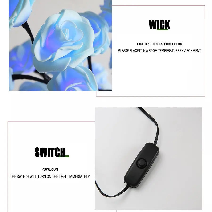 Enchanting Rose Tree Light